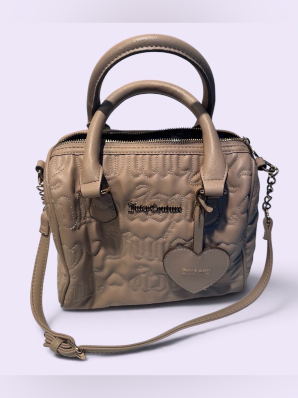 Juicy Couture Beige Quilted Satchel